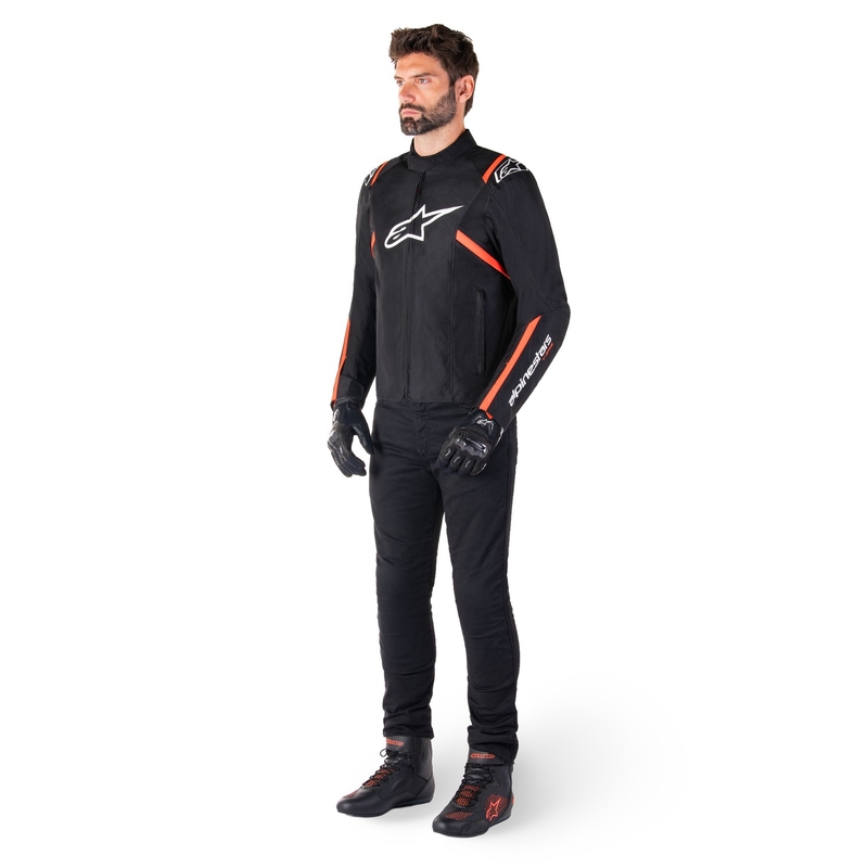 Bunda na motorku Alpinestars T-SPS 2 Waterproof černo-bílo-fluo červená