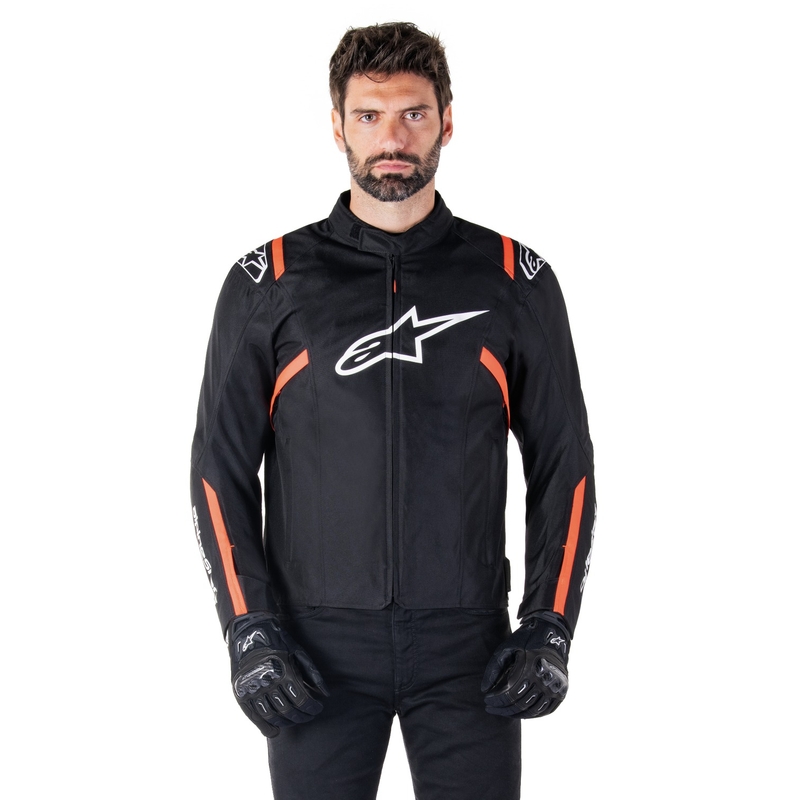 Bunda na motorku Alpinestars T-SPS 2 Waterproof černo-bílo-fluo červená