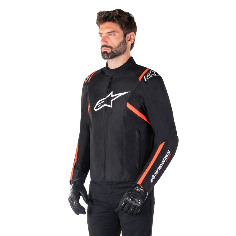 Bunda na motorku Alpinestars T-SPS 2 Waterproof černo-bílo-fluo červená