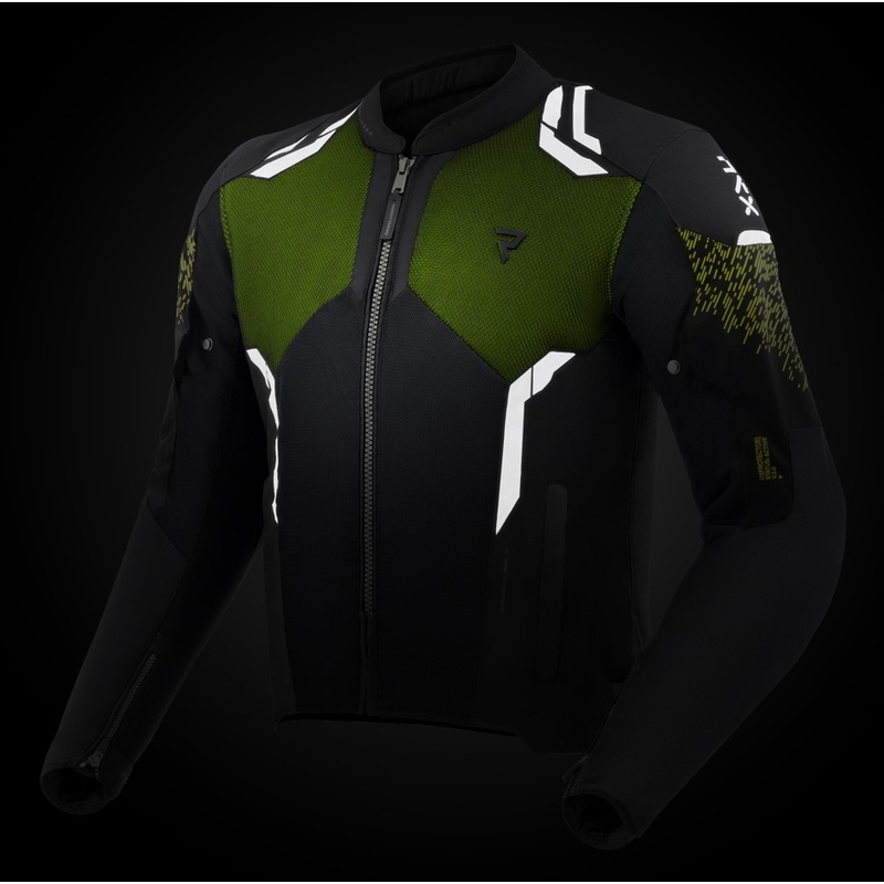 Bunda na motorku Rebelhorn Jax černo-fluo žlutá