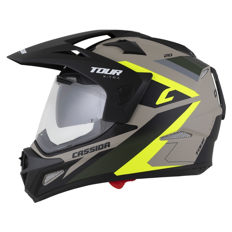 Enduro přilba Cassida Tour 2.0 X-tra matná pískovo-fluo žluto-zeleno-černá
