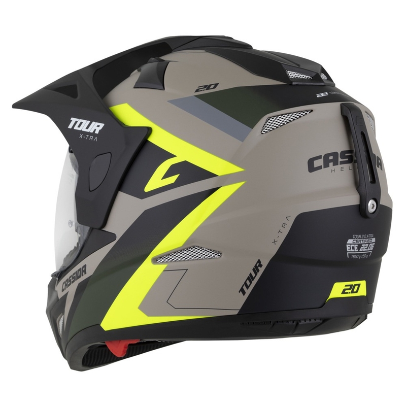 Enduro přilba Cassida Tour 2.0 X-tra matná pískovo-fluo žluto-zeleno-černá