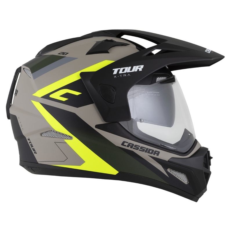 Enduro přilba Cassida Tour 2.0 X-tra matná pískovo-fluo žluto-zeleno-černá