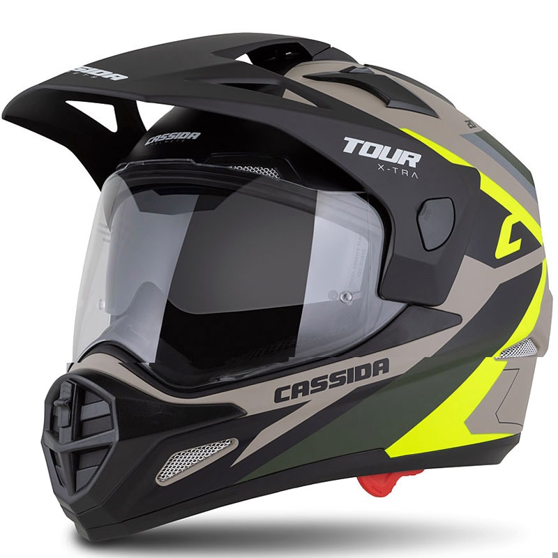 Enduro přilba Cassida Tour 2.0 X-tra matná pískovo-fluo žluto-zeleno-černá