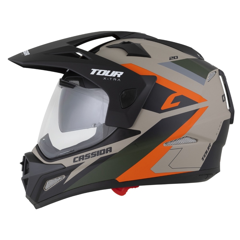 Enduro přilba Cassida Tour 2.0 X-tra matná pískovo-oranžovo-zeleno-černá