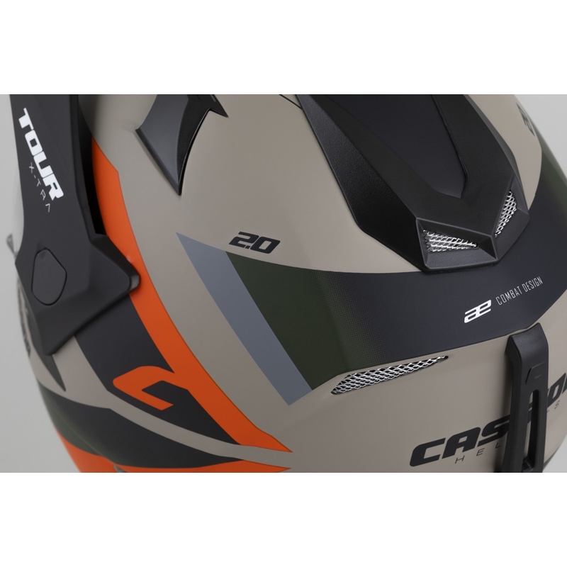 Enduro přilba Cassida Tour 2.0 X-tra matná pískovo-oranžovo-zeleno-černá