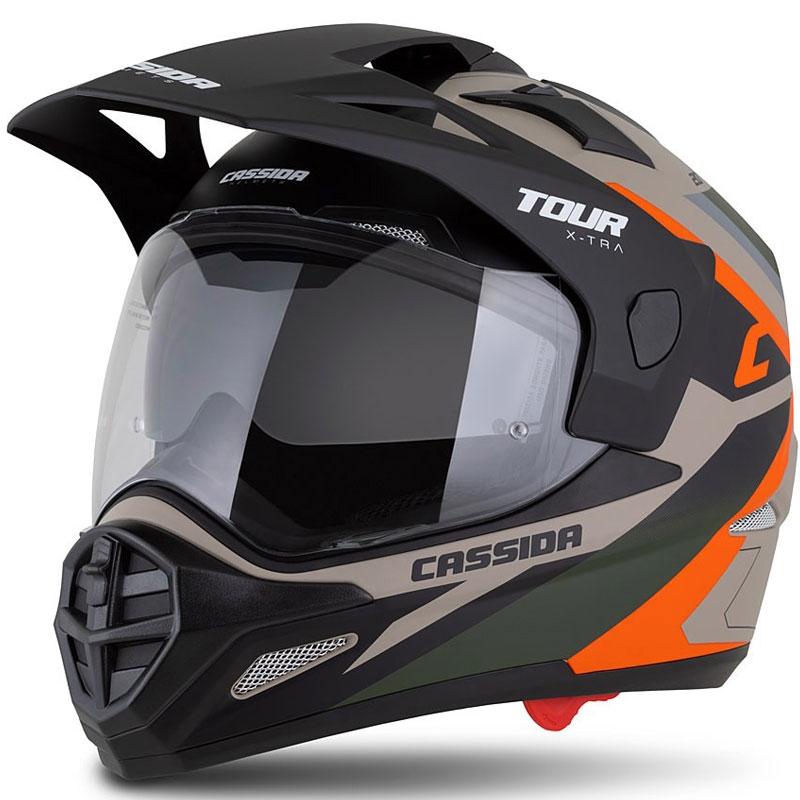 Enduro přilba Cassida Tour 2.0 X-tra matná pískovo-oranžovo-zeleno-černá