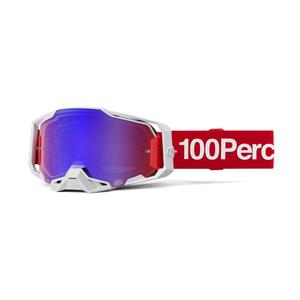 Motokrosové brýle 100% ARMEGA Corbin červené s modrým plexi
