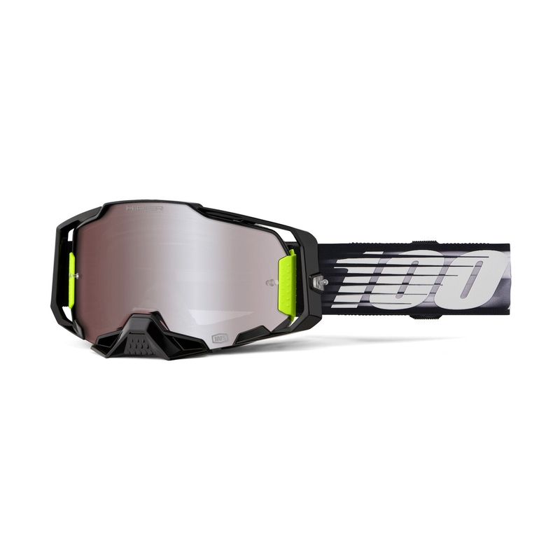 Motokrosové brýle 100% ARMEGA Lightspeed se stříbrným HIPER plexi