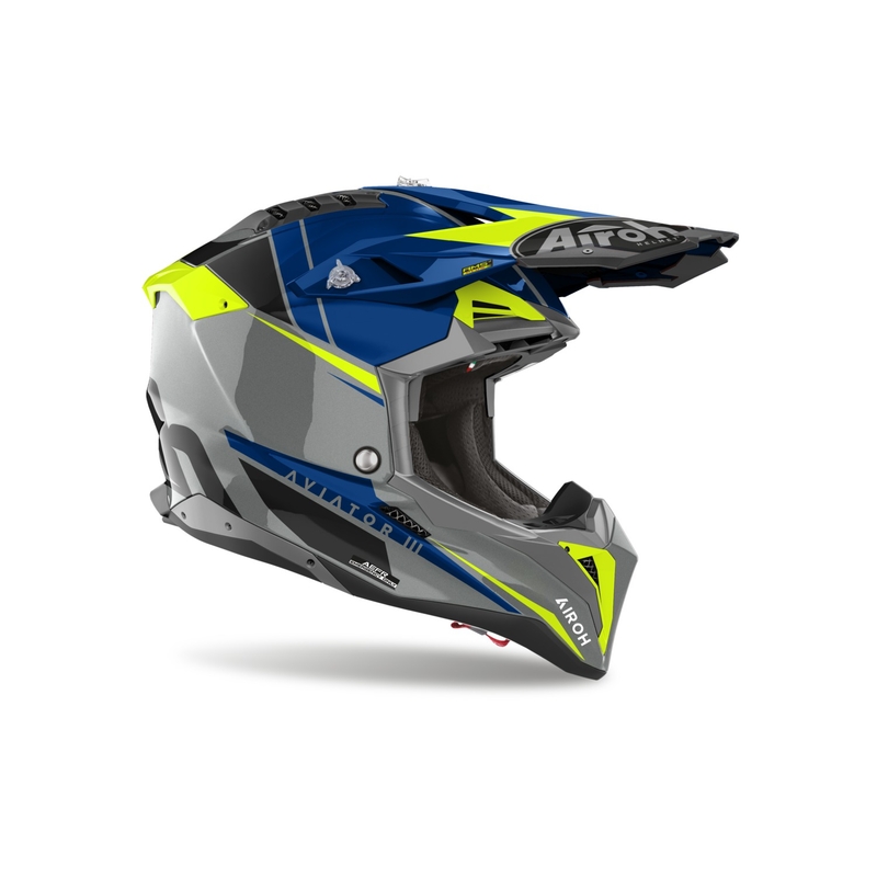 Motokrosová helma Airoh Aviator 3.0 Push modrá