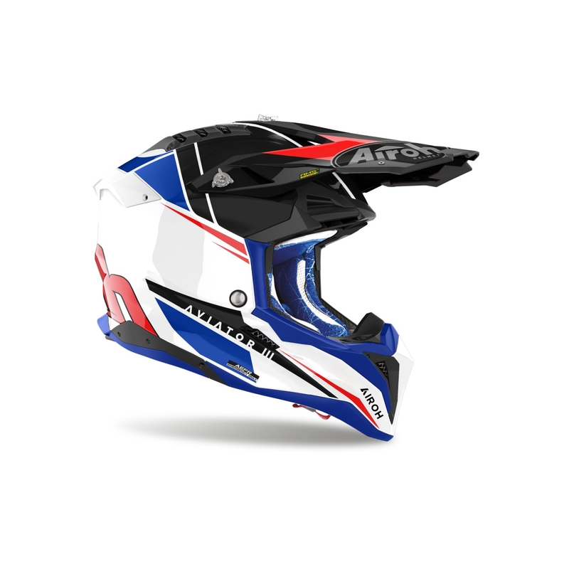 Motokrosová helma Airoh Aviator 3.0 Push modro-červená