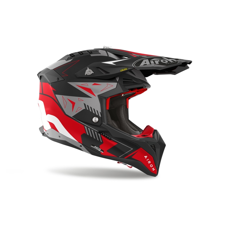 Motokrosová helma Airoh Aviator 3 Spin červená matná