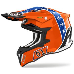 Motokrosová helma Airoh Strycker Hazzard oranžová výprodej