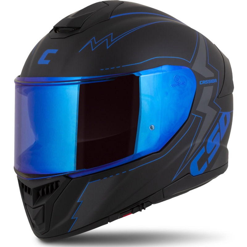 Integrální přilba na motorku Cassida Integral GT 2.1 Flash černo-modro-šedá