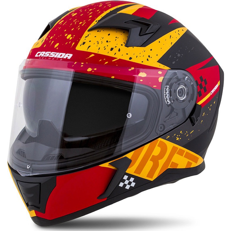 Integrální přilba na motorku Cassida Integral 3.0 DRFT oranžovo-fluo červená