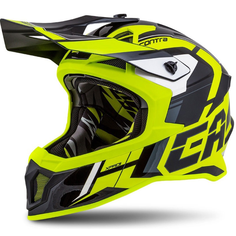 Motokrosová přilba Cassida Cross Pro II Contra fluo žluto-šedo-černá