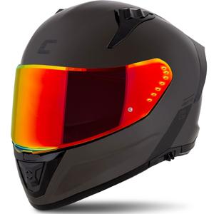 Integrální helma na motorku Cassida Aero Super Mono černá chrom-černá