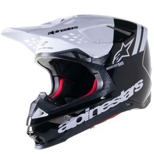 Motokrosová helma Alpinestars Supertech S-M8 Radium 2 černo-bílá