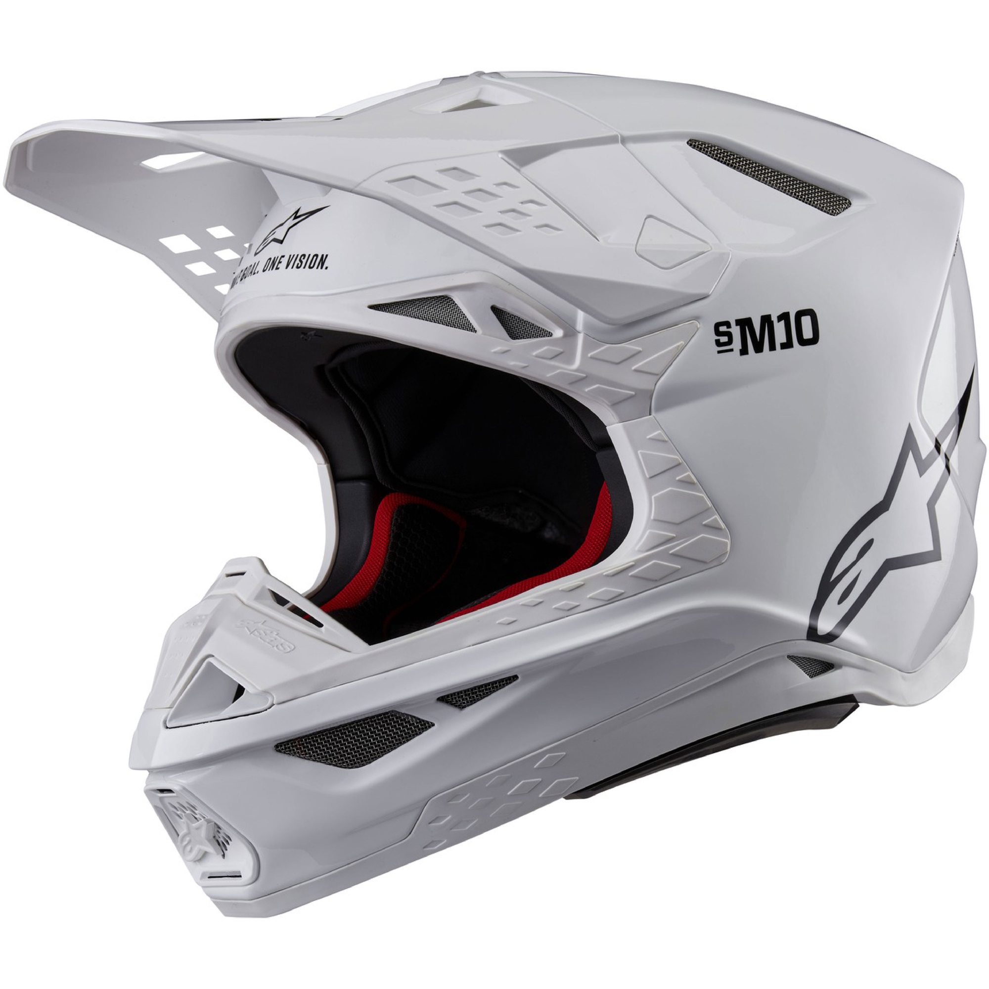 Motokrosová helma Alpinestars Supertech S-M10 Solid bílá Velikost: XS