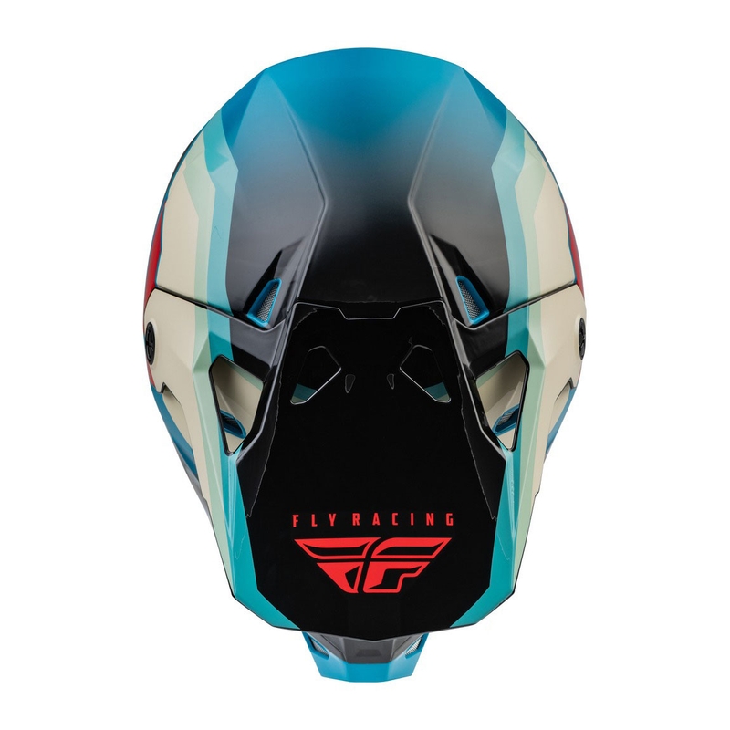 Motokrosová helma FLY Racing Formula CP černo-šedo-tyrkysová