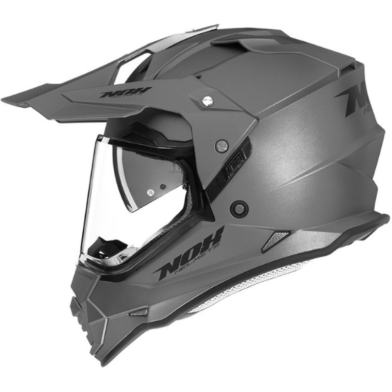 Enduro přilba NOX N312 stříbrná