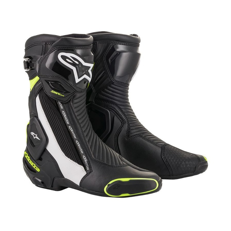 Boty na motorku Alpinestars SMX Plus 2 černo-bílo-fluo žluté