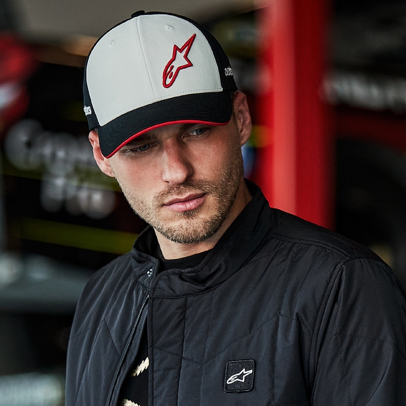 Kšiltovka Alpinestars Sessionized Snapback bílo-černo-červená