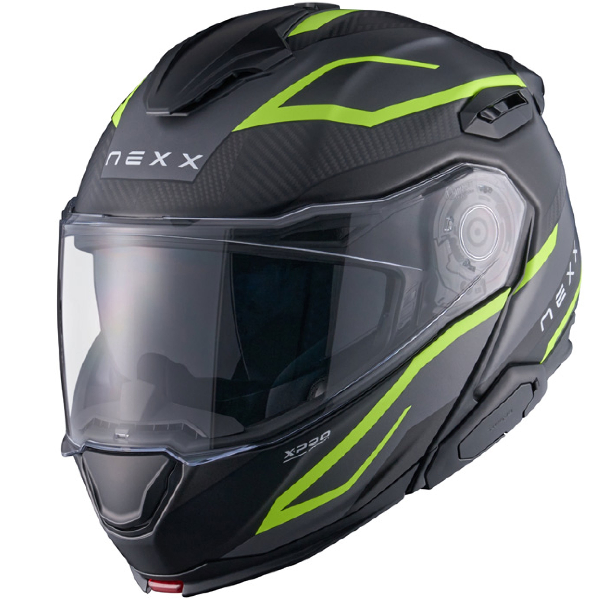 Vyklápěcí helma na motorku Nexx X.Lifetour PRO Mile matná šedo-fluo žlutá Velikost: XS