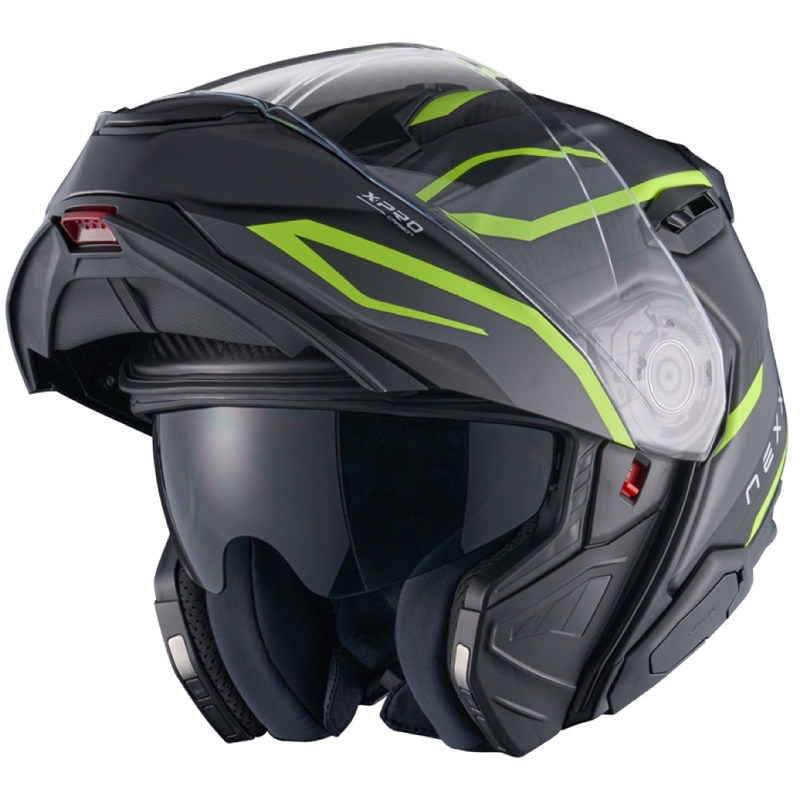 Vyklápěcí helma na motorku Nexx X.Lifetour PRO Mile matná šedo-fluo žlutá