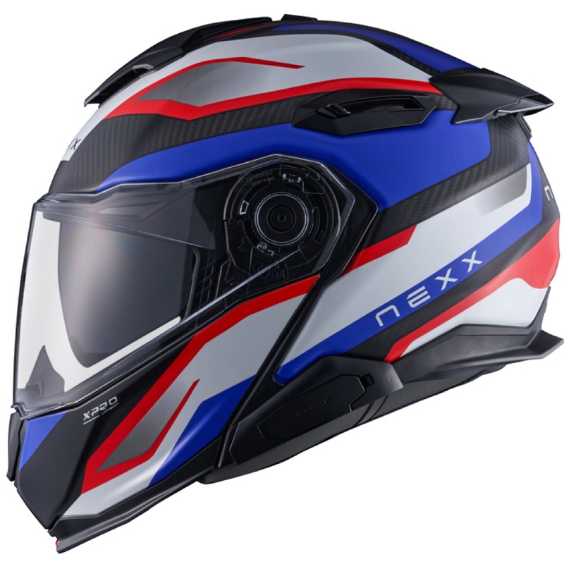Vyklápěcí helma na motorku Nexx X.Lifetour PRO Mile matná modro-červená