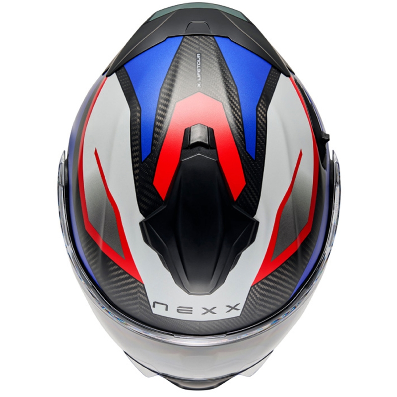 Vyklápěcí helma na motorku Nexx X.Lifetour PRO Mile matná modro-červená