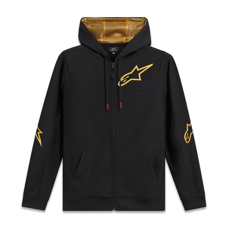 Mikina Alpinestars Sessions 3 Hoodie černo-zlatá