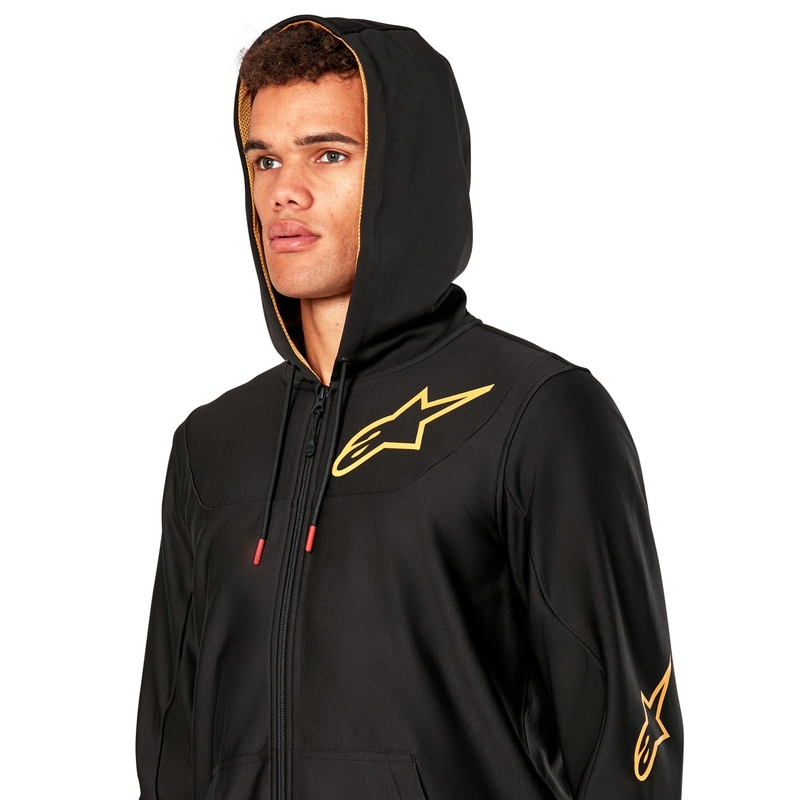 Mikina Alpinestars Sessions 3 Hoodie černo-zlatá