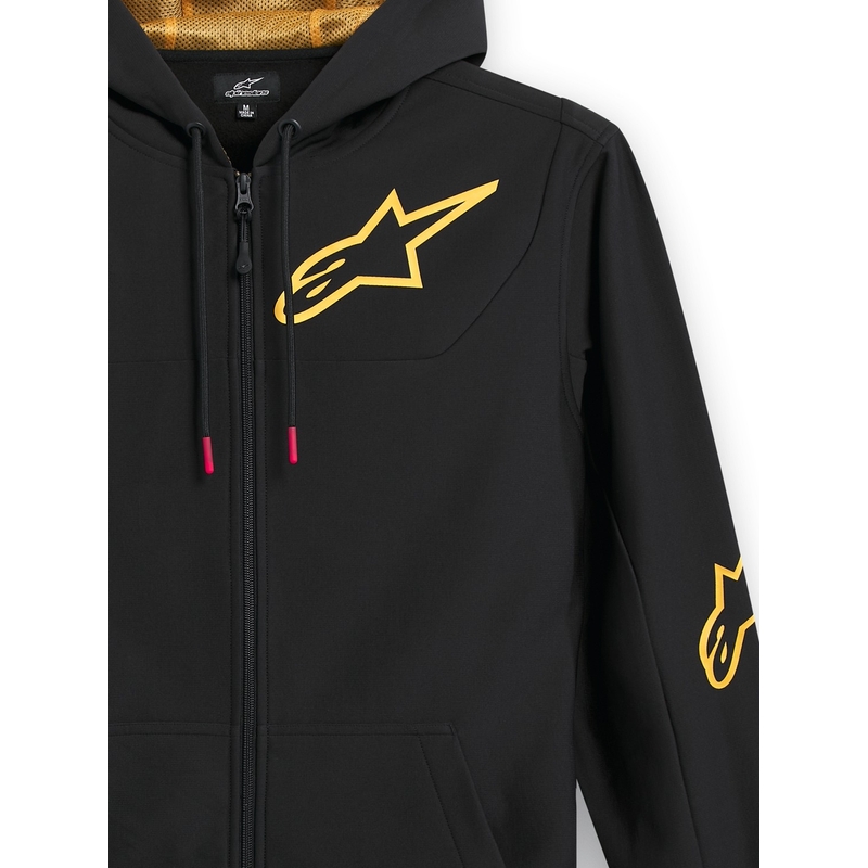 Mikina Alpinestars Sessions 3 Hoodie černo-zlatá