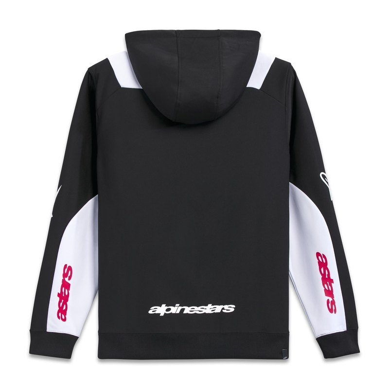 Mikina Alpinestars Sessions 3 Hoodie černo-bílo-červená