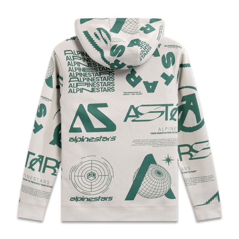 Mikina Alpinestars Determinant Hoodie bílá offwhite
