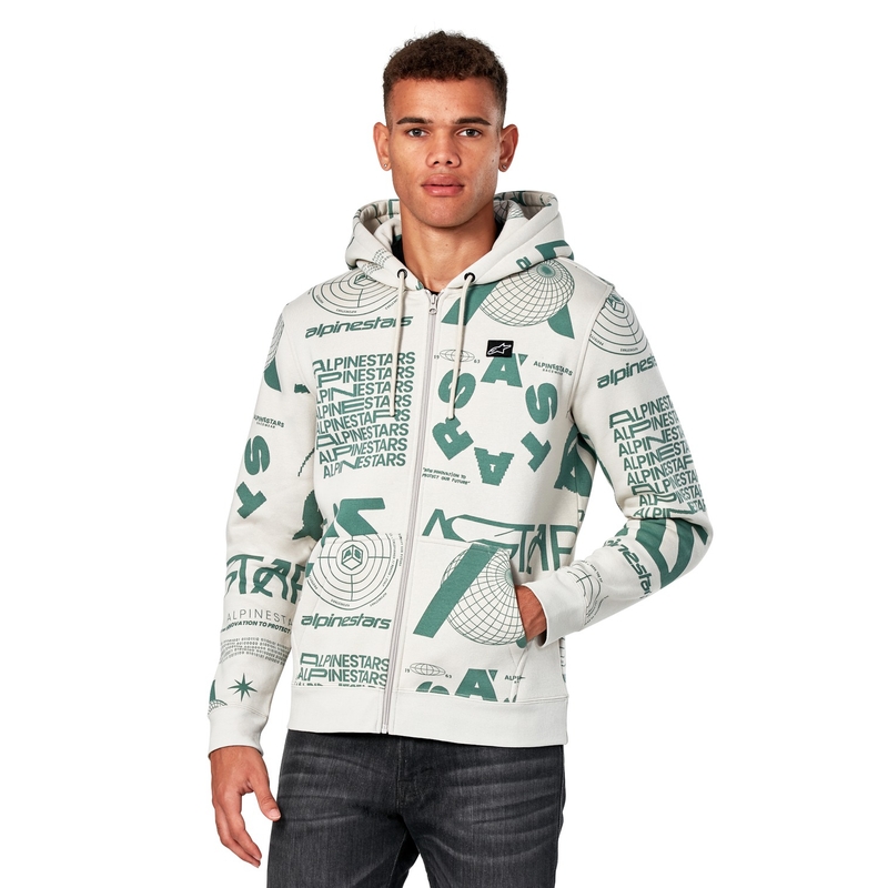 Mikina Alpinestars Determinant Hoodie bílá offwhite
