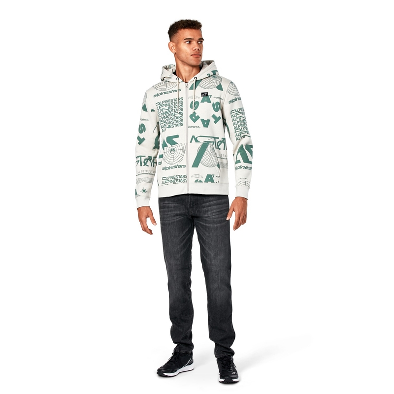 Mikina Alpinestars Determinant Hoodie bílá offwhite