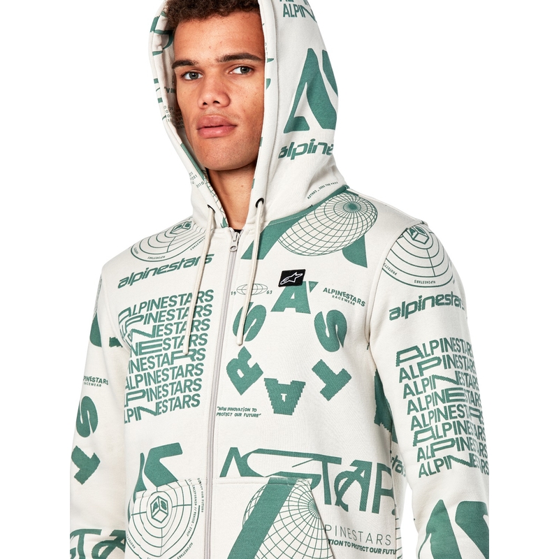 Mikina Alpinestars Determinant Hoodie bílá offwhite