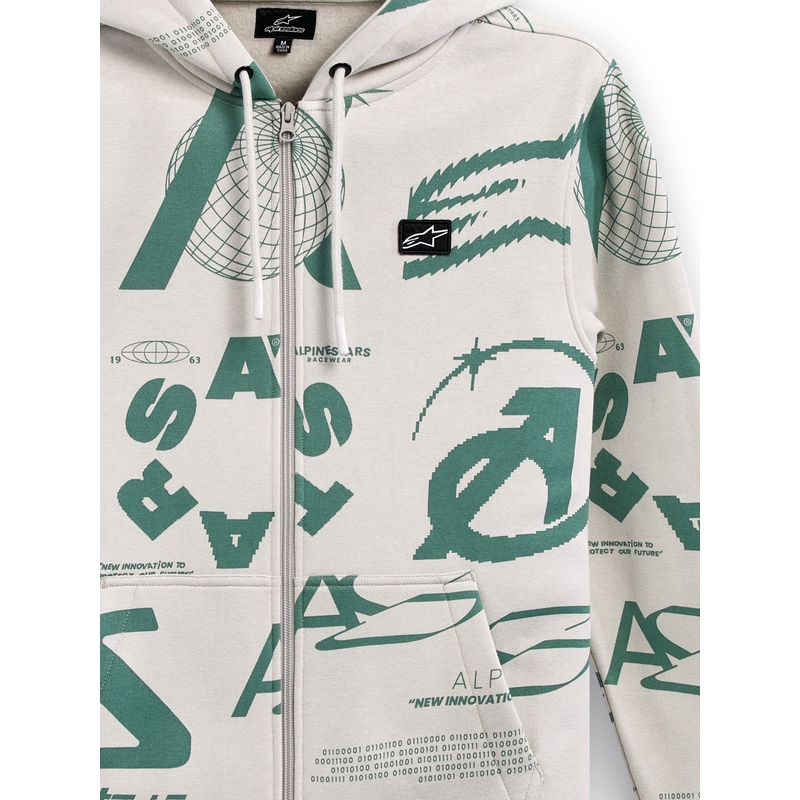 Mikina Alpinestars Determinant Hoodie bílá offwhite