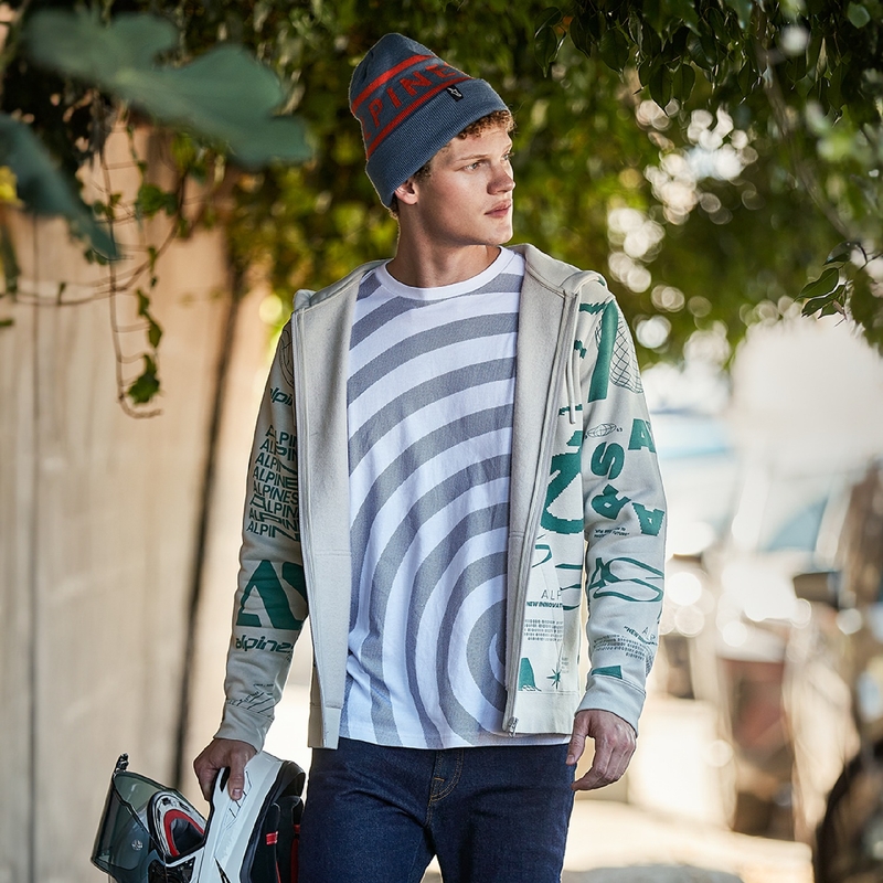 Mikina Alpinestars Determinant Hoodie bílá offwhite