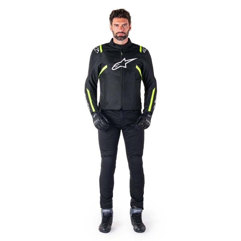 Bunda na motorku Alpinestars T-SPS 2 Waterproof černo-bílo-fluo žlutá