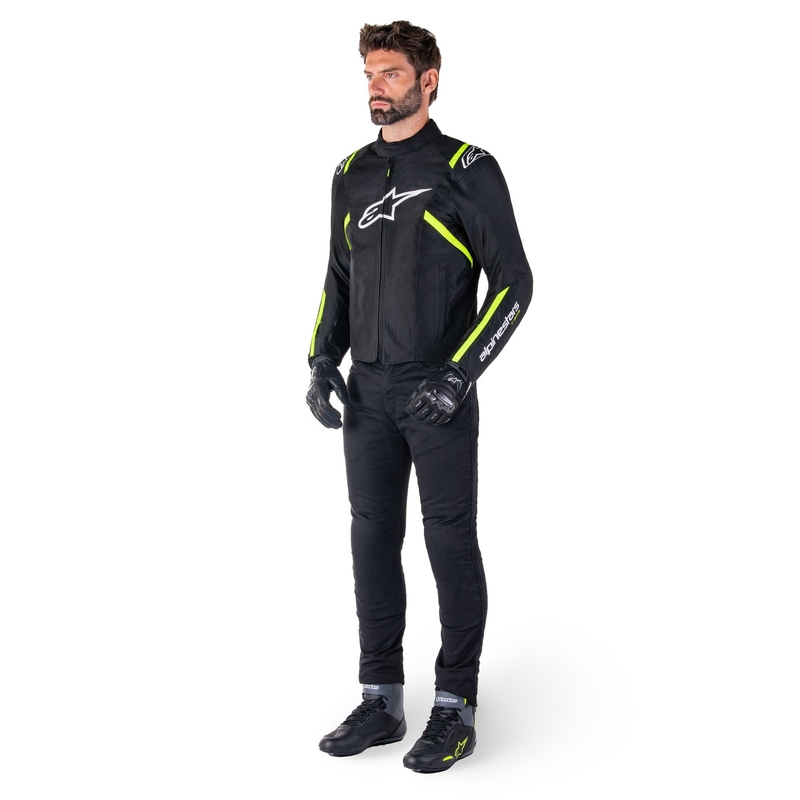 Bunda na motorku Alpinestars T-SPS 2 Waterproof černo-bílo-fluo žlutá