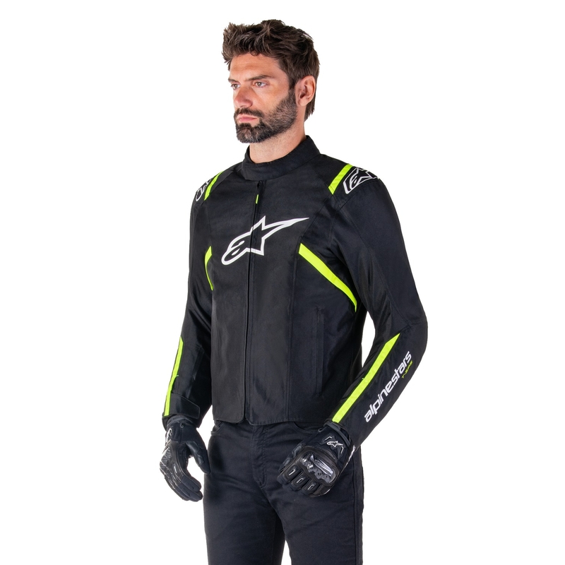 Bunda na motorku Alpinestars T-SPS 2 Waterproof černo-bílo-fluo žlutá