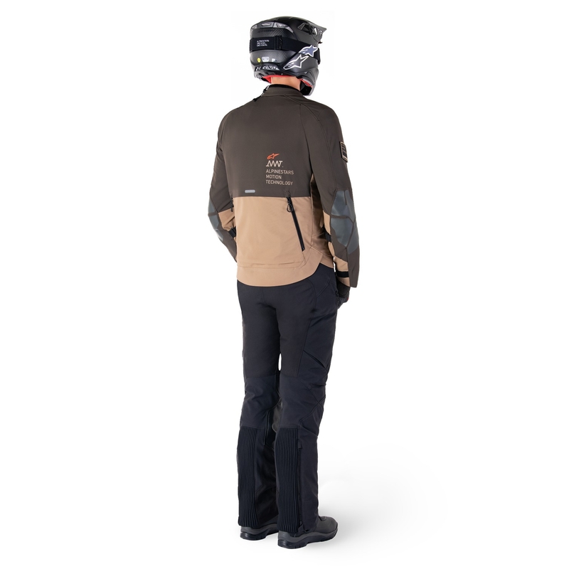 Bunda na motorku Alpinestars AMT-8 Stretch Drystar XF hnědo-khaki