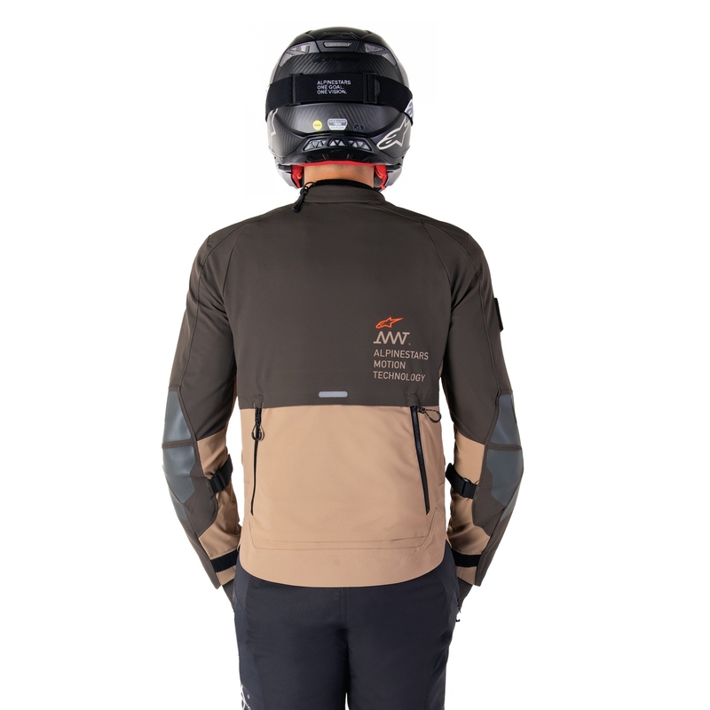 Bunda na motorku Alpinestars AMT-8 Stretch Drystar XF hnědo-khaki