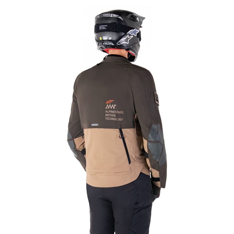 Bunda na motorku Alpinestars AMT-8 Stretch Drystar XF hnědo-khaki