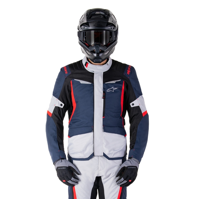 Bunda na motorku Alpinestars ST-1 Waterproof tmavě modro-černo-červená