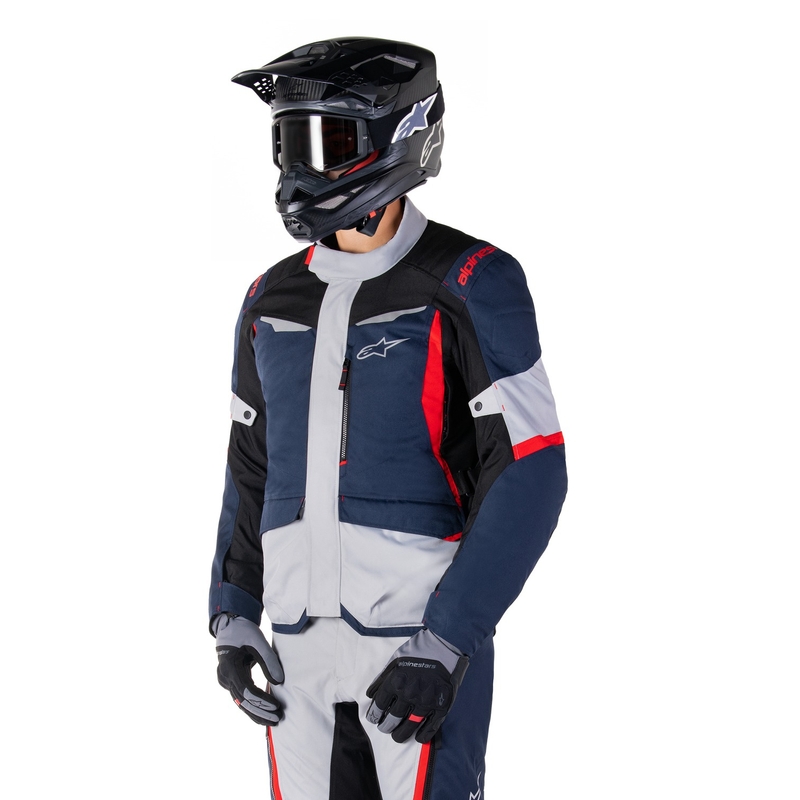 Bunda na motorku Alpinestars ST-1 Waterproof tmavě modro-černo-červená