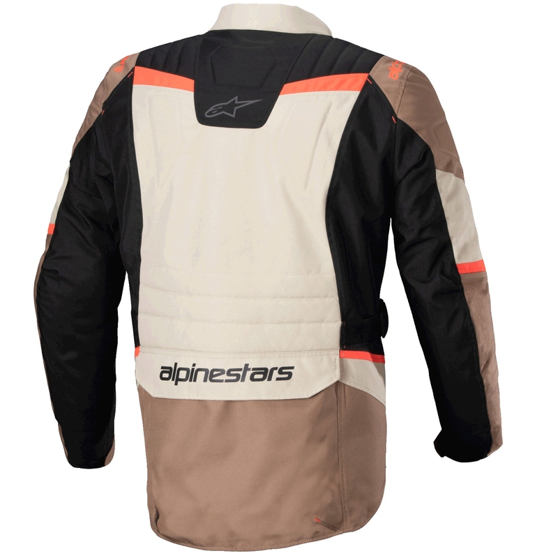 Bunda na motorku Alpinestars ST-1 Waterproof khaki-pískovo-černo-fluo červená